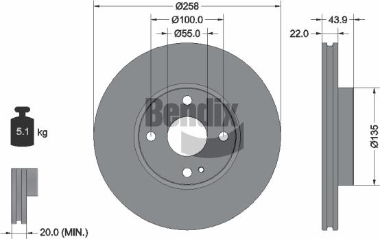 BENDIX Braking BDS1830 - Disque de frein cwaw.fr