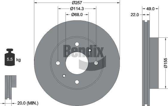 BENDIX Braking BDS1831 - Disque de frein cwaw.fr