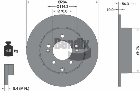 BENDIX Braking BDS1833 - Disque de frein cwaw.fr