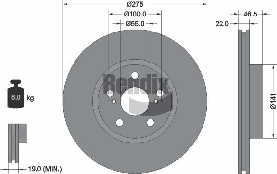 BENDIX Braking BDS1877 - Disque de frein cwaw.fr