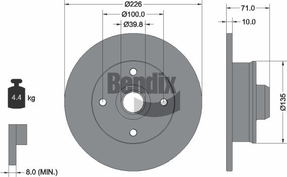 BENDIX Braking BDS1399 - Disque de frein cwaw.fr