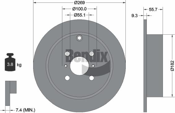 BENDIX Braking BDS1396 - Disque de frein cwaw.fr