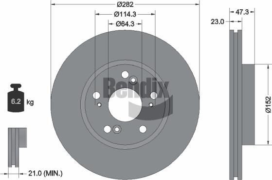 BENDIX Braking BDS1392 - Disque de frein cwaw.fr