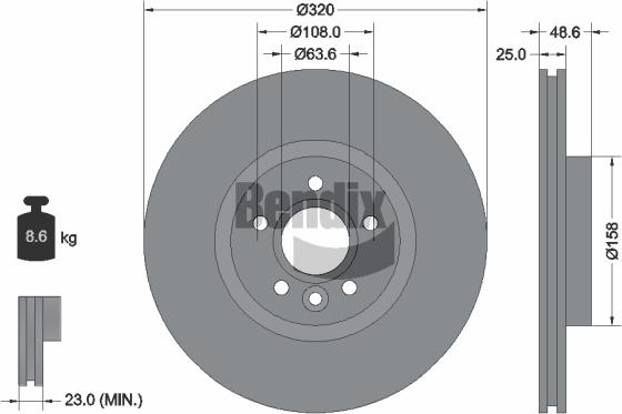 BENDIX Braking BDS1397HC - Disque de frein cwaw.fr