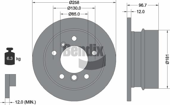 BENDIX Braking BDS1344 - Disque de frein cwaw.fr