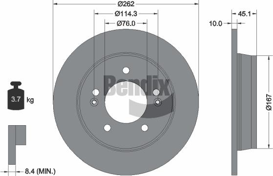 BENDIX Braking BDS1341 - Disque de frein cwaw.fr