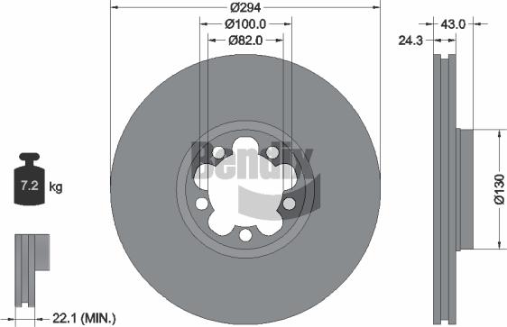 BENDIX Braking BDS1308 - Disque de frein cwaw.fr