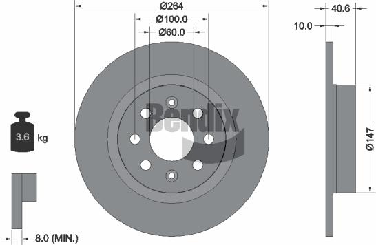 BENDIX Braking BDS1314 - Disque de frein cwaw.fr