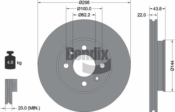 BENDIX Braking BDS1311 - Disque de frein cwaw.fr