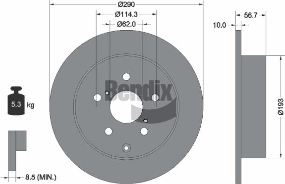 BENDIX Braking BDS1329 - Disque de frein cwaw.fr