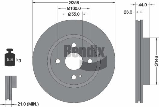 BENDIX Braking BDS1327 - Disque de frein cwaw.fr