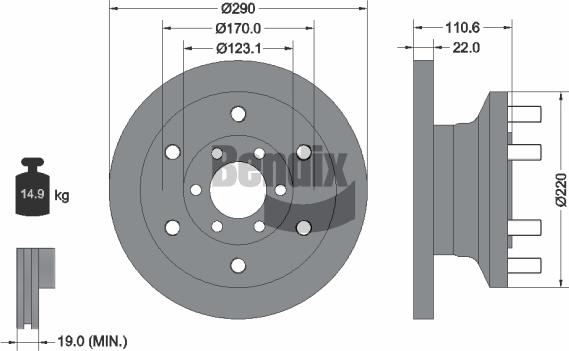 BENDIX Braking BDS1295 - Disque de frein cwaw.fr