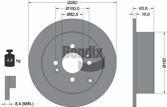 BENDIX Braking BDS1296 - Disque de frein cwaw.fr