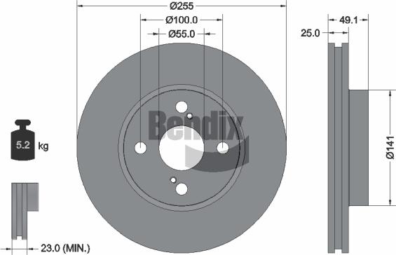 BENDIX Braking BDS1246 - Disque de frein cwaw.fr