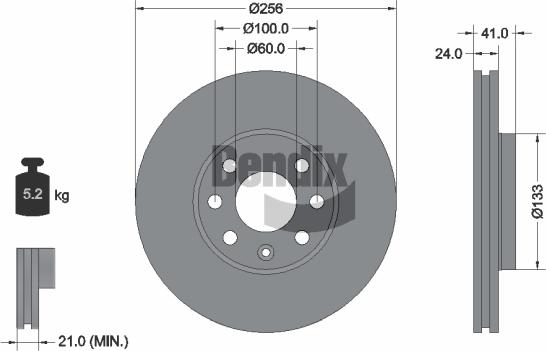 BENDIX Braking BDS1261 - Disque de frein cwaw.fr