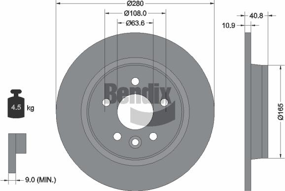 BENDIX Braking BDS1210 - Disque de frein cwaw.fr