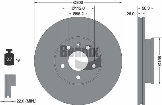 BENDIX Braking BDS1281 - Disque de frein cwaw.fr