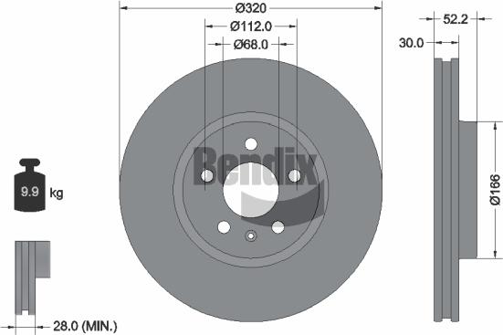 BENDIX Braking BDS1228HC - Disque de frein cwaw.fr