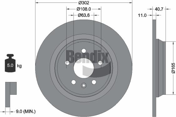 BENDIX Braking BDS1222 - Disque de frein cwaw.fr