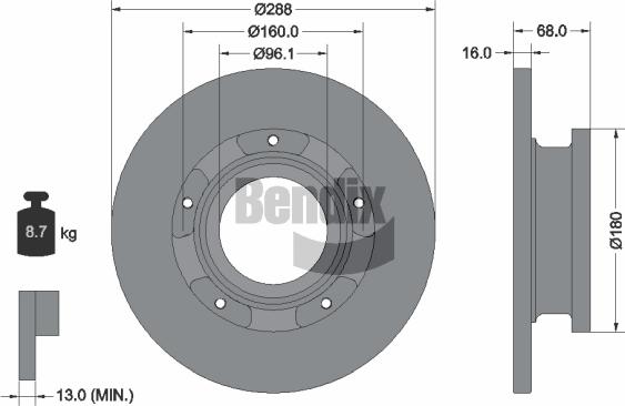 BENDIX Braking BDS1276 - Disque de frein cwaw.fr