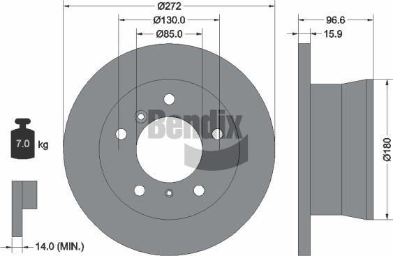 BENDIX Braking BDS1272 - Disque de frein cwaw.fr