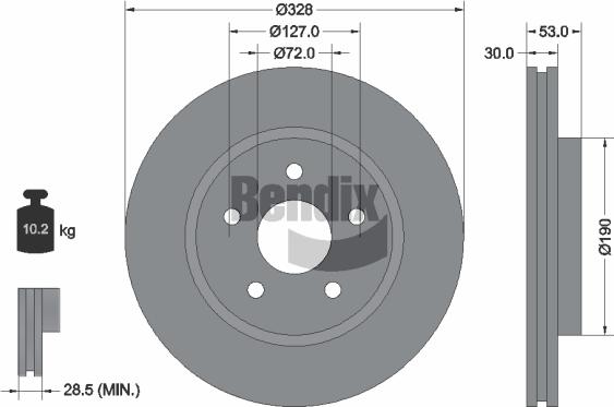 BENDIX Braking BDS1790HC - Disque de frein cwaw.fr