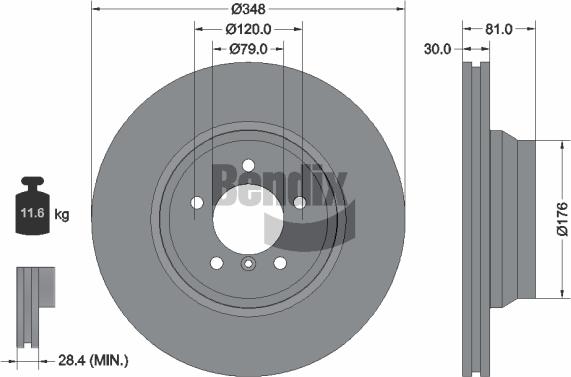 BENDIX Braking BDS1759HC - Disque de frein cwaw.fr