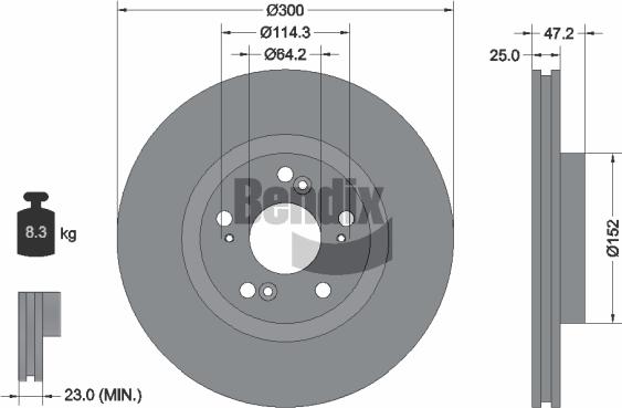 BENDIX Braking BDS1756 - Disque de frein cwaw.fr