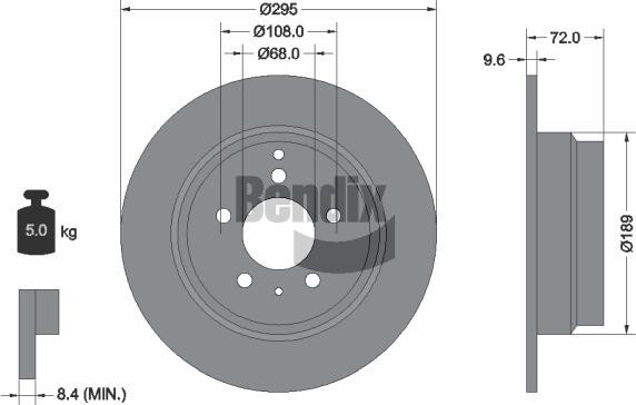 BENDIX Braking BDS1751 - Disque de frein cwaw.fr