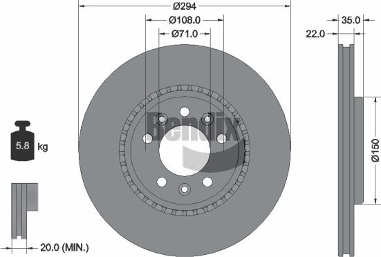 BENDIX Braking BDS1753 - Disque de frein cwaw.fr