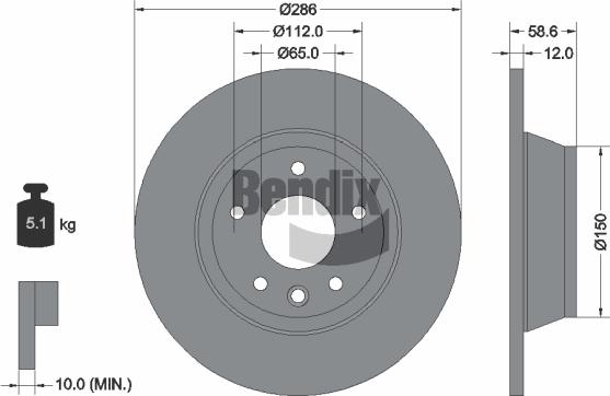 BENDIX Braking BDS1727 - Disque de frein cwaw.fr