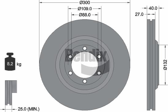 BENDIX Braking BDS1771 - Disque de frein cwaw.fr