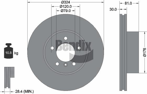 BENDIX Braking BDS1778HC - Disque de frein cwaw.fr