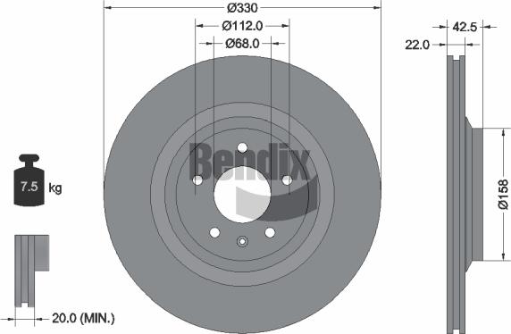 BENDIX Braking BDS2042 - Disque de frein cwaw.fr