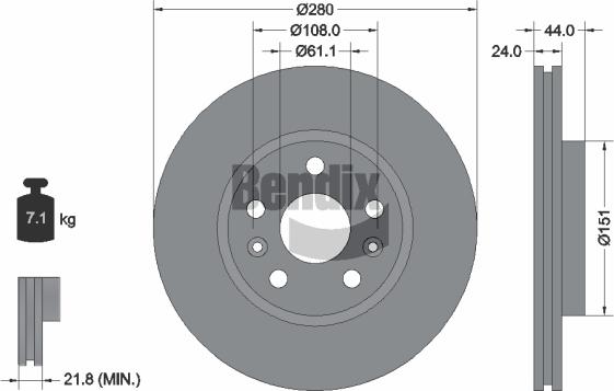 BENDIX Braking BDS2065 - Disque de frein cwaw.fr