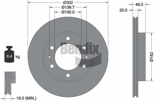 BENDIX Braking BDS2066 - Disque de frein cwaw.fr