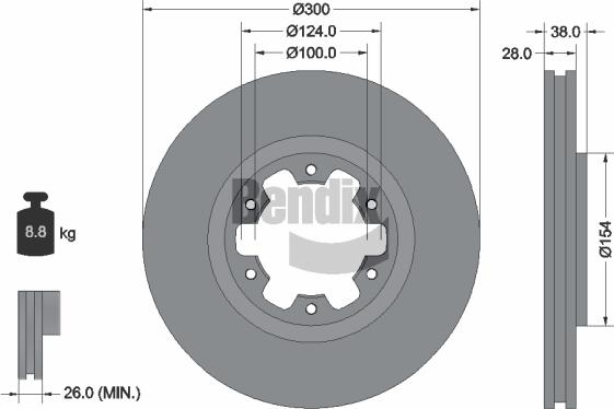 BENDIX Braking BDS2060 - Disque de frein cwaw.fr