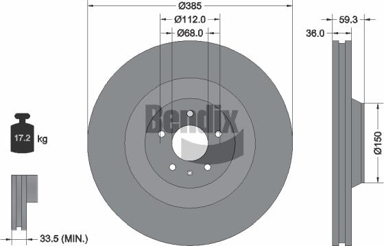 BENDIX Braking BDS2062 - Disque de frein cwaw.fr