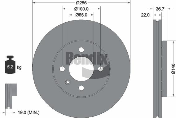 BENDIX Braking BDS2005 - Disque de frein cwaw.fr