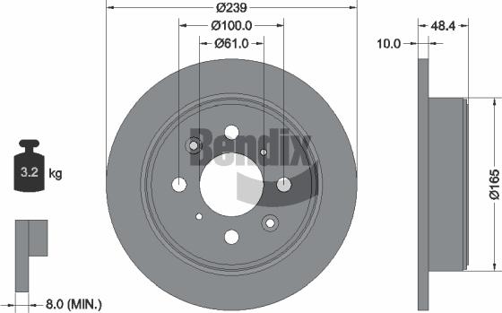 BENDIX Braking BDS2019 - Disque de frein cwaw.fr