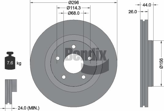 BENDIX Braking BDS2088HC - Disque de frein cwaw.fr