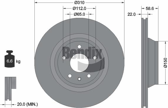 BENDIX Braking BDS2024 - Disque de frein cwaw.fr