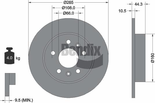 BENDIX Braking BDS2077 - Disque de frein cwaw.fr