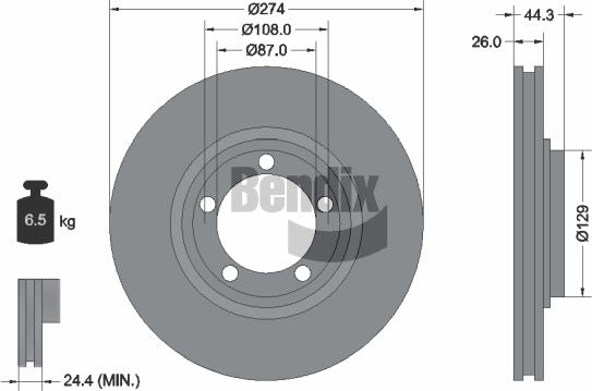 BENDIX Braking BDS2140 - Disque de frein cwaw.fr