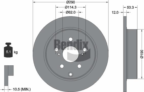 BENDIX Braking BDS2158 - Disque de frein cwaw.fr