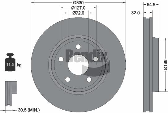 BENDIX Braking BDS2166 - Disque de frein cwaw.fr