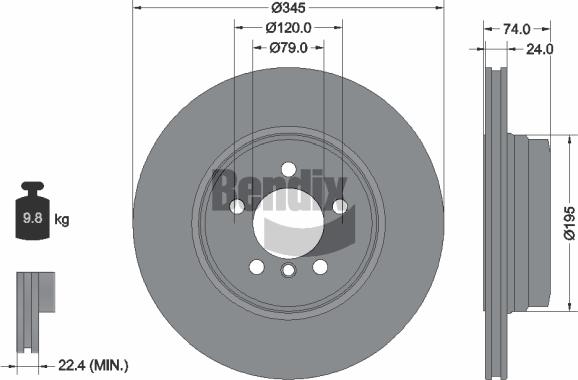 BENDIX Braking BDS2106HC - Disque de frein cwaw.fr