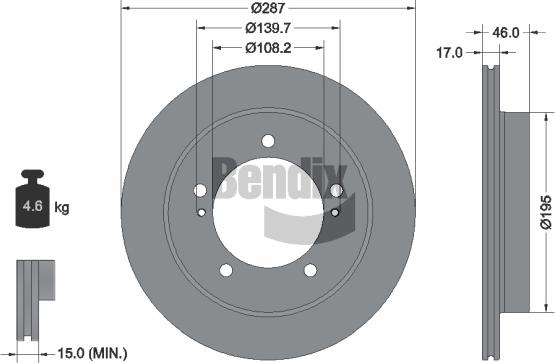 BENDIX Braking BDS2180 - Disque de frein cwaw.fr