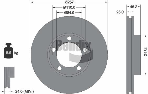 BENDIX Braking BDS2139 - Disque de frein cwaw.fr