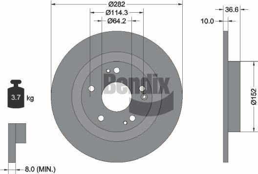 BENDIX Braking BDS2135 - Disque de frein cwaw.fr